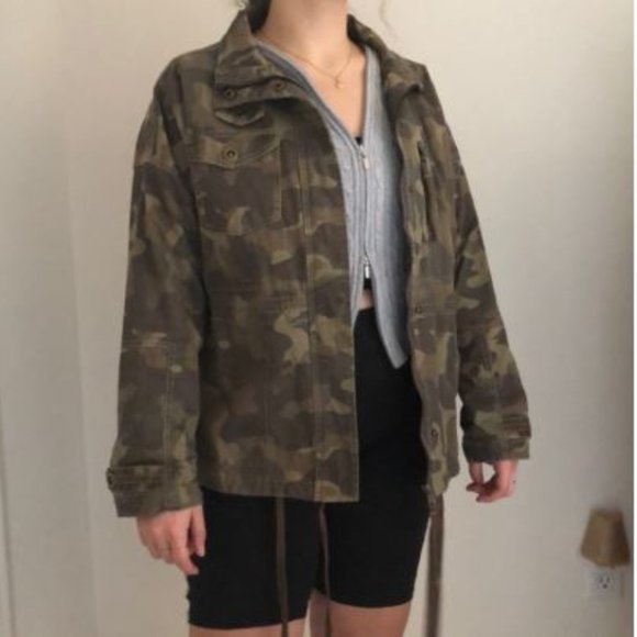 Anthropologie Camo Anorak-Style Jacket - Picture 2 of 12